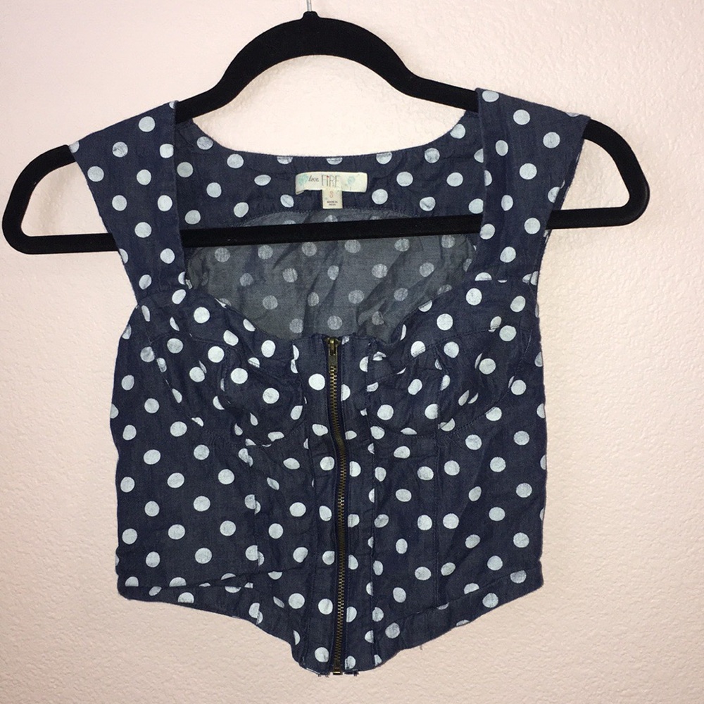 Cropped Polka Dot Corset